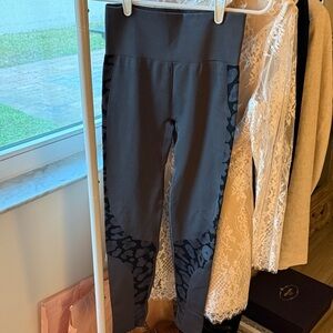 Stella McCartney Grey and Black Patterned Leggings